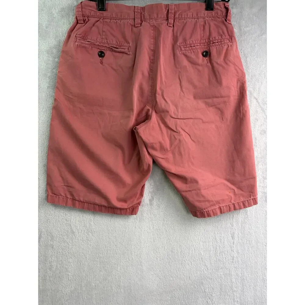 J.Crew Men's Salmon Pink Flat Front Cotton Chino Shorts - Size 29W/10.5